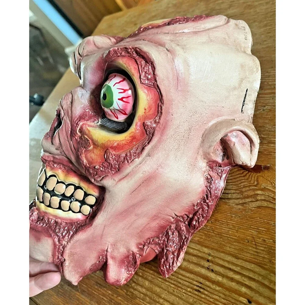 Zombie Mask Amazing Skull Halloween Decor Plastic / Latex Costume Gory Gross